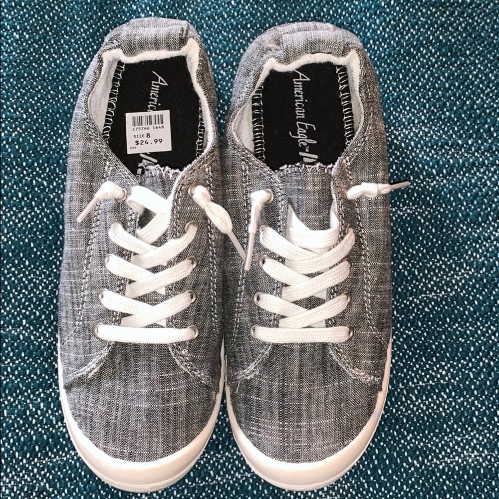 Grey slip on sneakers